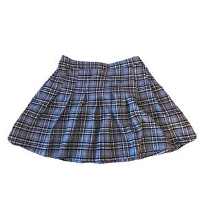 light blue plaid skirt ☁️ ultra high rise! | hollister